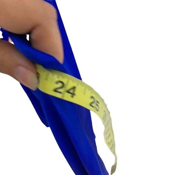 Vintage 70s Val Mode Blue Lace Full Length Spaghetti Strap Nightgown Medium - Picture 6 of 13